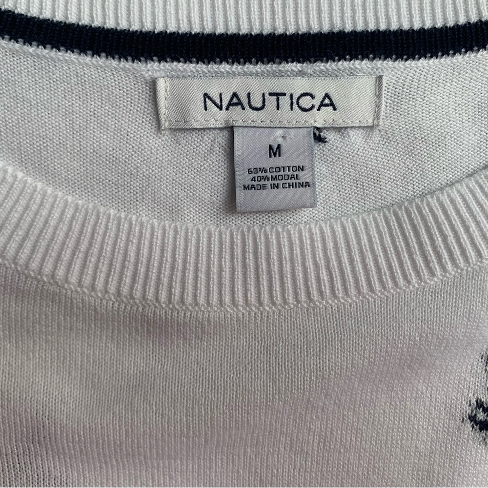 Nautica White Sweater - M - Picture 2 of 6